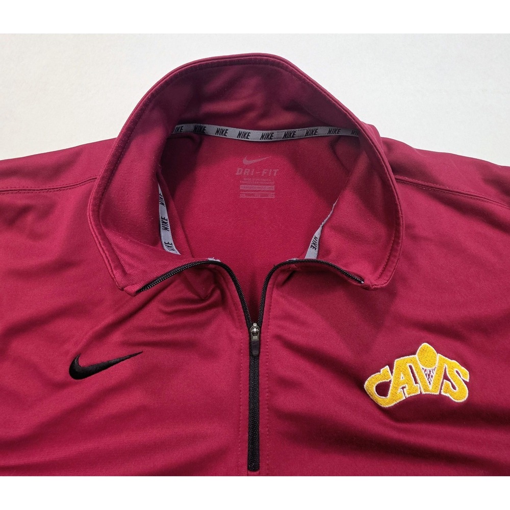 Nike Cleveland Cavaliers Pullover Jacket Mens 2XL Red DriFit Performance Golf - Picture 9 of 9